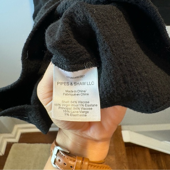 Veronica Beard Black Long Sleeve Ruched Black Dress - Picture 4 of 4